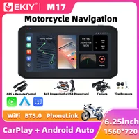 EKIY 6,25 ""inalámbrico CarPlay Moto Android Auto portátil Digital motocicleta salpicadero GPS navegación pantalla TPMS Monitor