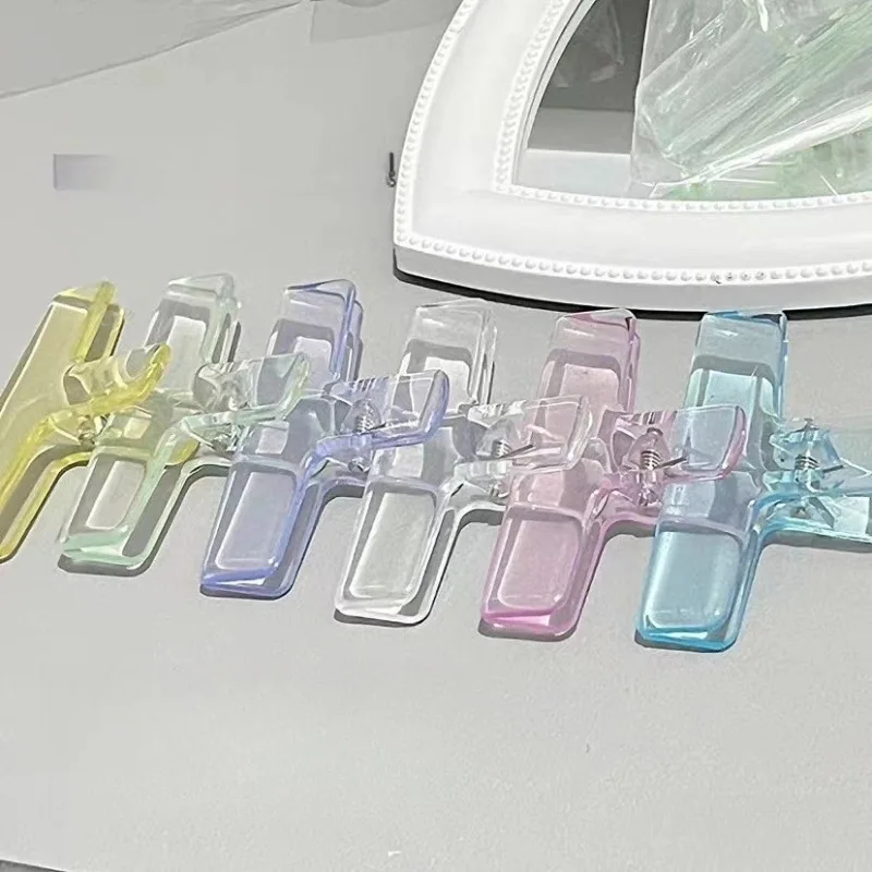 Clear Binder Clips Transparent Jelly Paper Clips Macaron Color Cute Metal Wire Clip for Office School Stationery Planner Photos