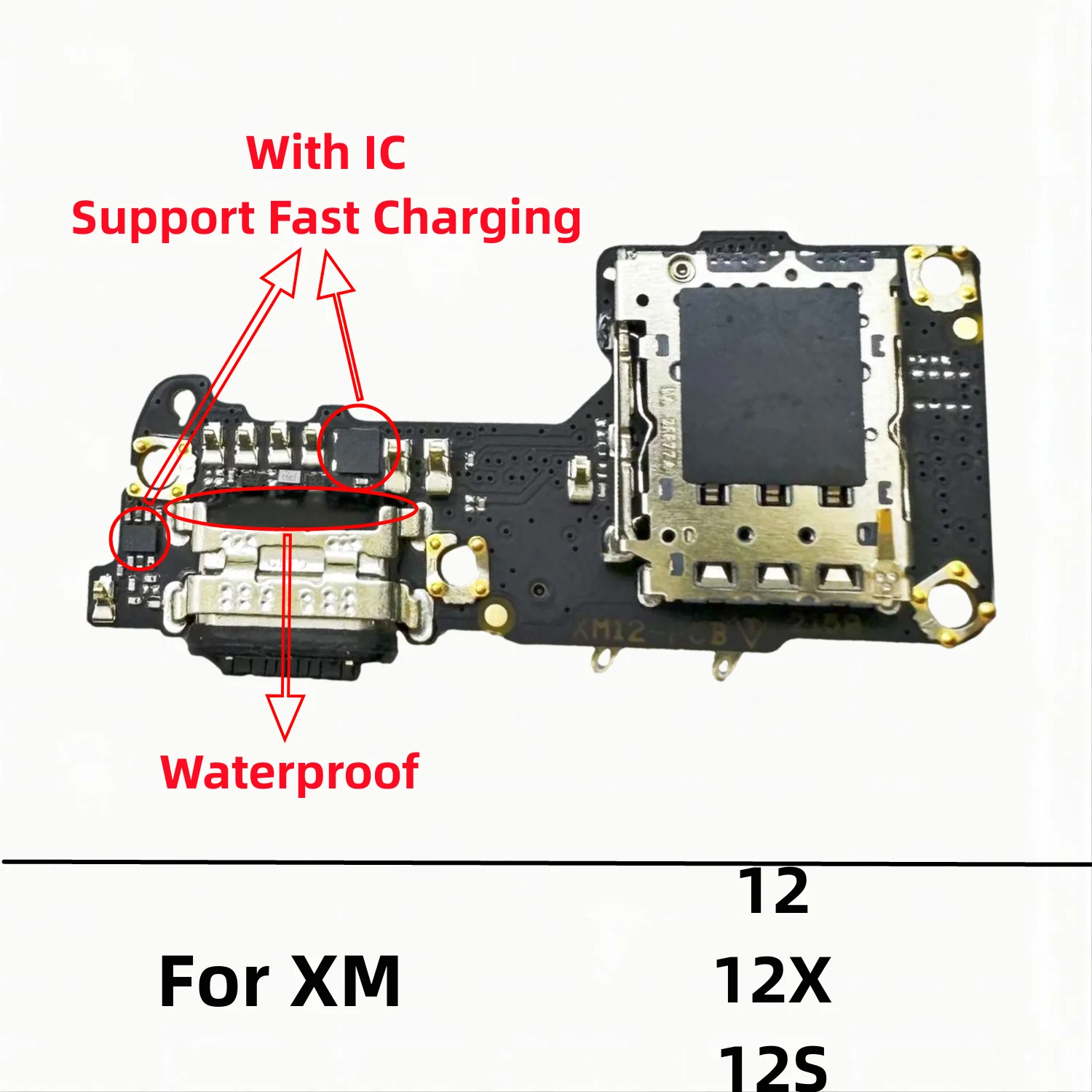 USB شاحن حوض موصل مجلس شحن ميناء الكابلات المرنة ل شاومي 11 12 12X 12S Redmi A1 ملاحظة 5A