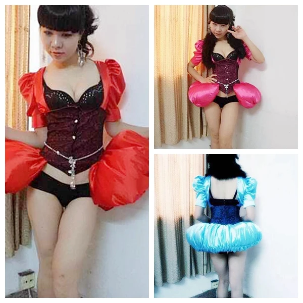 

Evening Club Gogo ow Off-oulder Puffy Sve a Skirt Stage Performance Women's DJ Singer Celebration Outfit