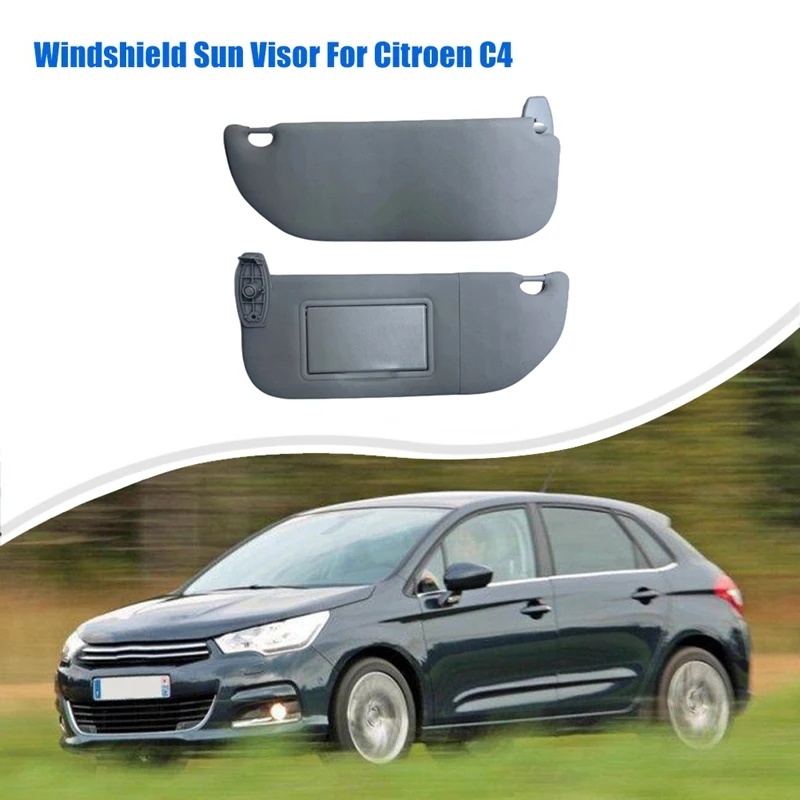 

8143JF Car Left & Right Side Sun Visor With Mirror Windshield Sun Visor For Citroen C4