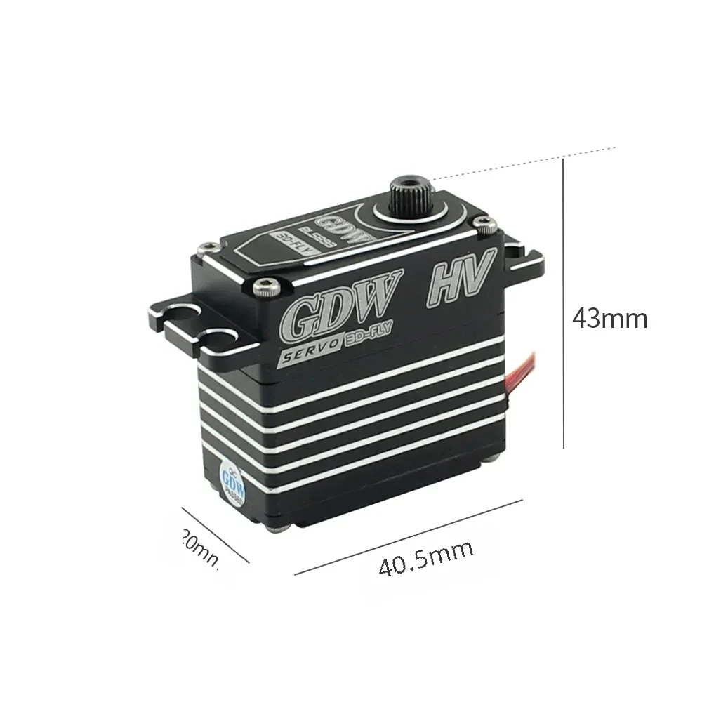 GDW BLS895HV BLS893HV 38KG 0.08S Hi-Speed wszystkie metalowe serwomechanizm cyfrowy bezszczotkowe do 550 700 wąskopasmowego helikoptera z blokadą