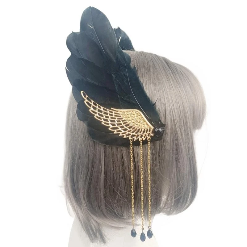 Fermagli per capelli ala d'angelo Ragazze Anime Cameriera Fermaglio per capelli Costume cosplay Copricapo da festa Donna Spettacolo di fumetti Copricapo in stile Lolita