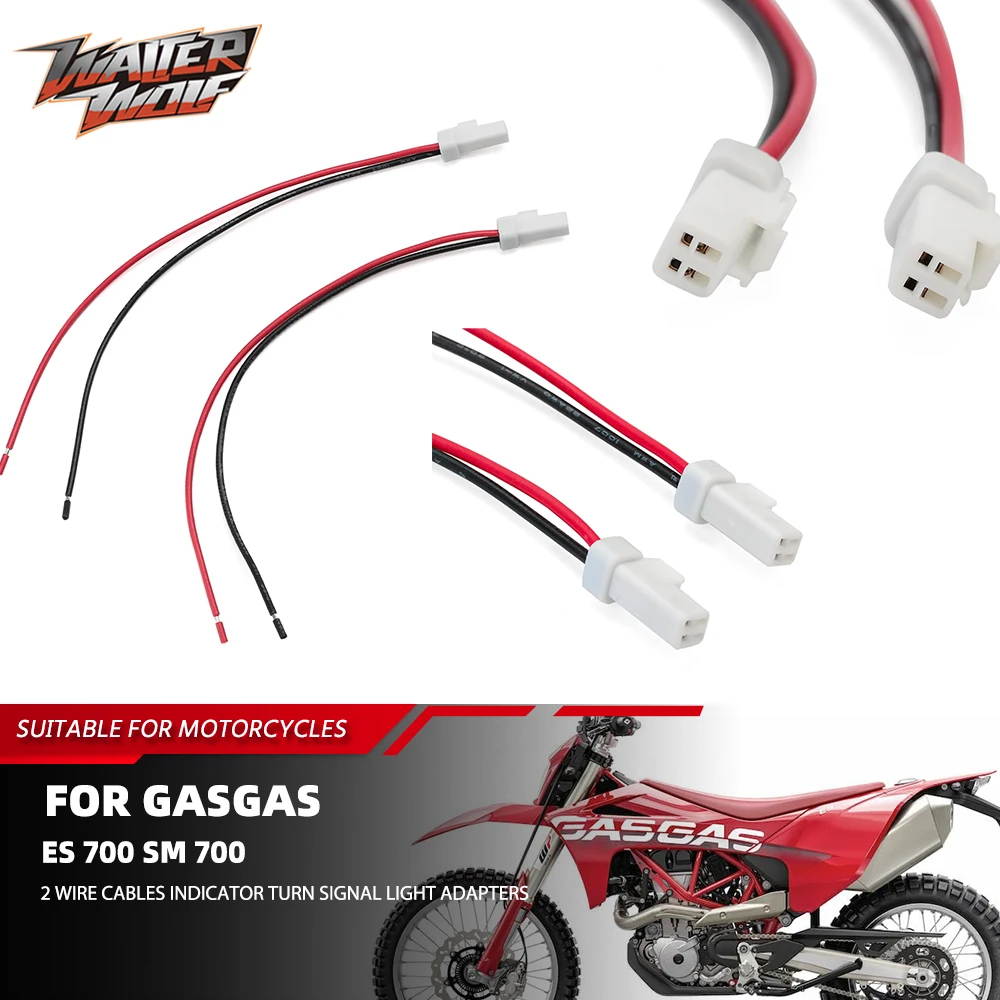 

2 Wire Cables Indicator Turn Signal Light Adapters Lamp For GasGas ES 700 SM 700 Plug&Play Connector Lead Motorcycle Accessorie