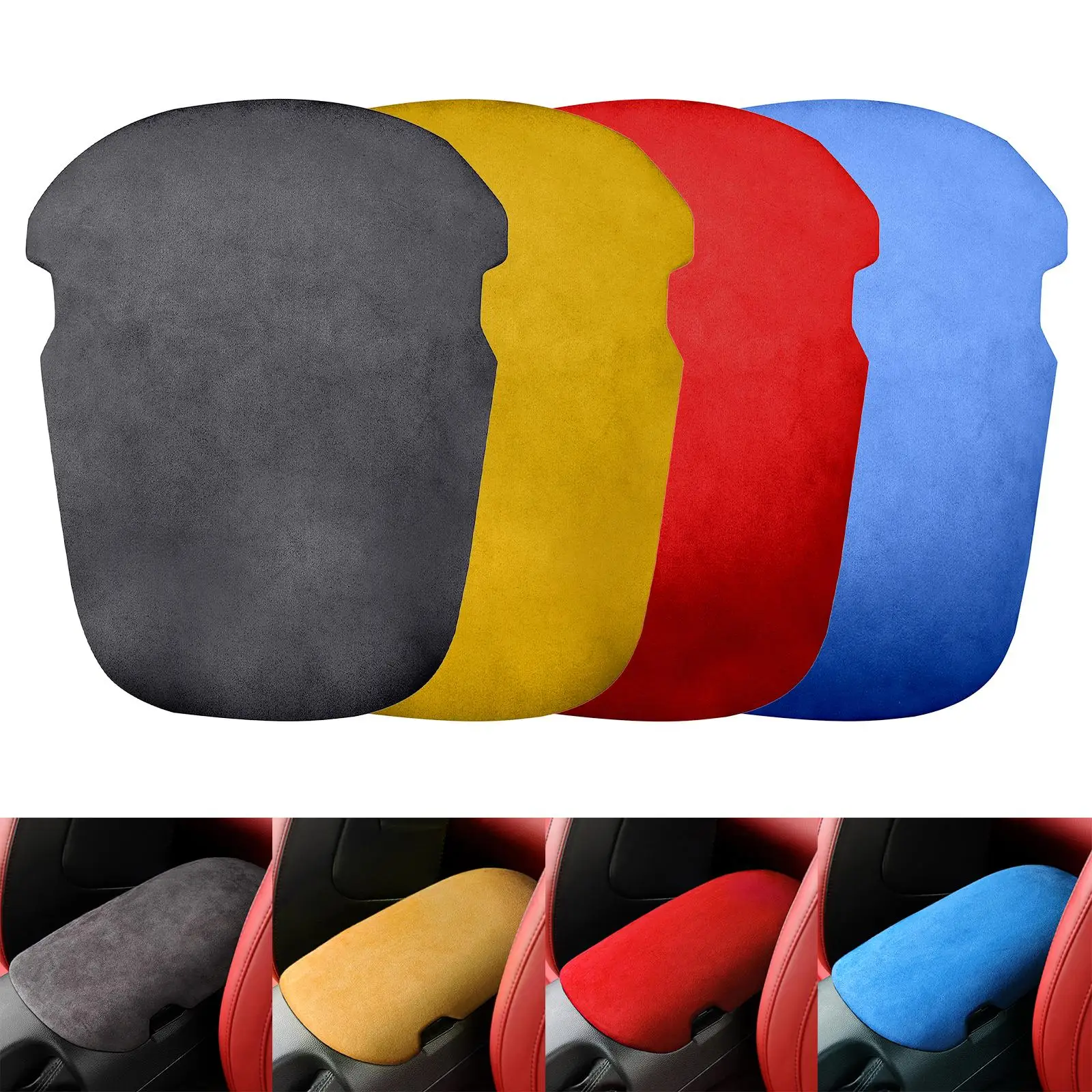 

Automotive Center Console Armrest Cover Arm Cushion, Scratch Resistance Decor