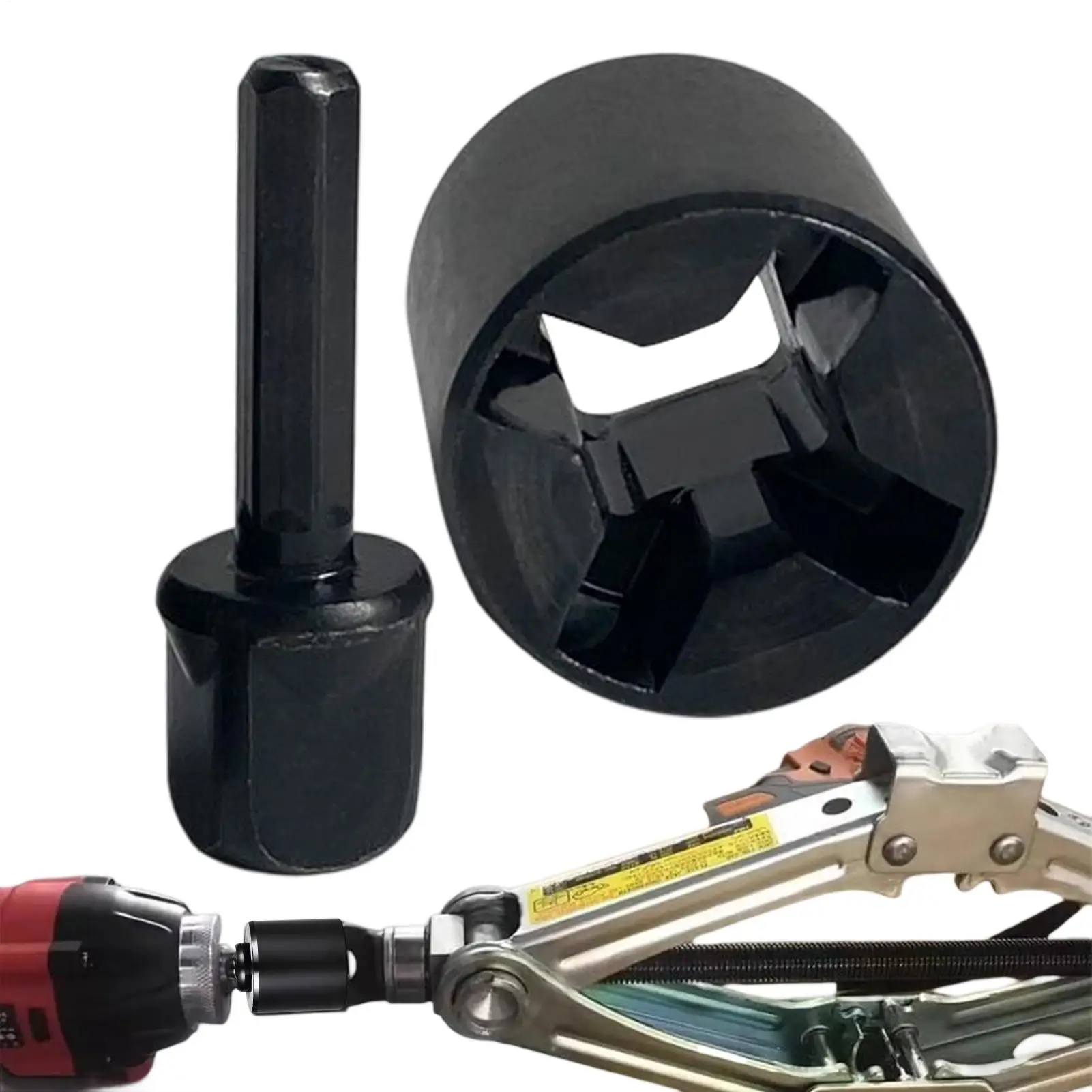 

RV Stabilizer Universal Scissor Car Jack Adapter Jack Drill Adapter RV Electric Leveling Jacks Heavy Duty Stabilizer Tool