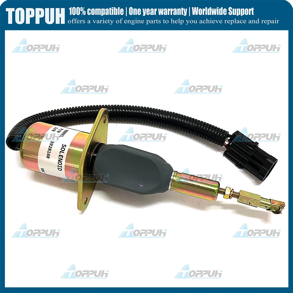 

New 3928160 3930233 SA-4335-12 12V Shut Down Solenoid For Cummins 6CT8.3