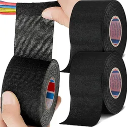 15 Meter Heat-resistant Flame Retardant Tape Adhesive Cloth Tape For Car Cable Harness Wiring Loom Protection Width 9/19/25MM