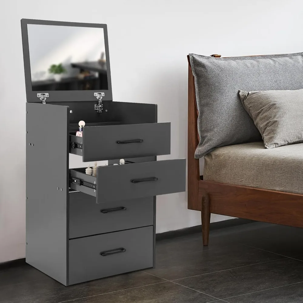 화장대 세트 (거울, 서랍, 스툴 포함) 이미지