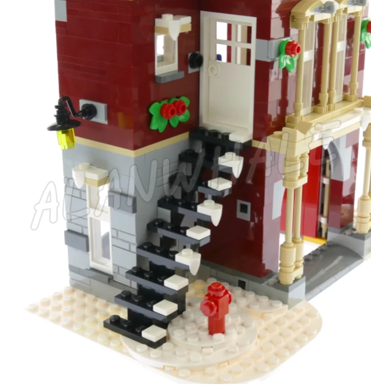 1197 pz Creativo Esperto Villaggio Invernale Stazione di Fuoco Camion Albero Di Natale 11041 Building Blocks giocattoli Compatibile Con Il Modello
