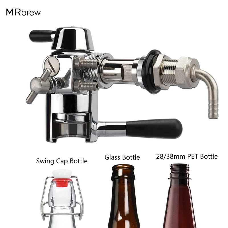 

Homebrew No-foam Beer Bottle Filler Beer Tap Faucet Filling Foam Remover Defoamer For Glass Beer Bottle/PET Bottle