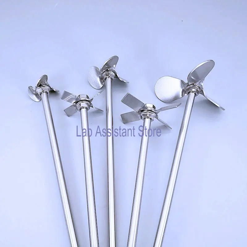 1set 40mm-120mm 45° Stainless Steel Three Leaf/cross Leaf Stirring Paddle for Laboratory Mixer Eqipment