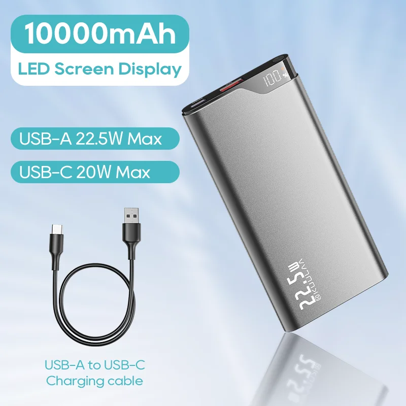 KUULAA Power Bank 10000mAh Przenośna Ładowarka PowerBank 22.5W Szybkie Ładowanie Zewnętrzna Bateria Do iPhone 17 16 14 Xiaomi power bank