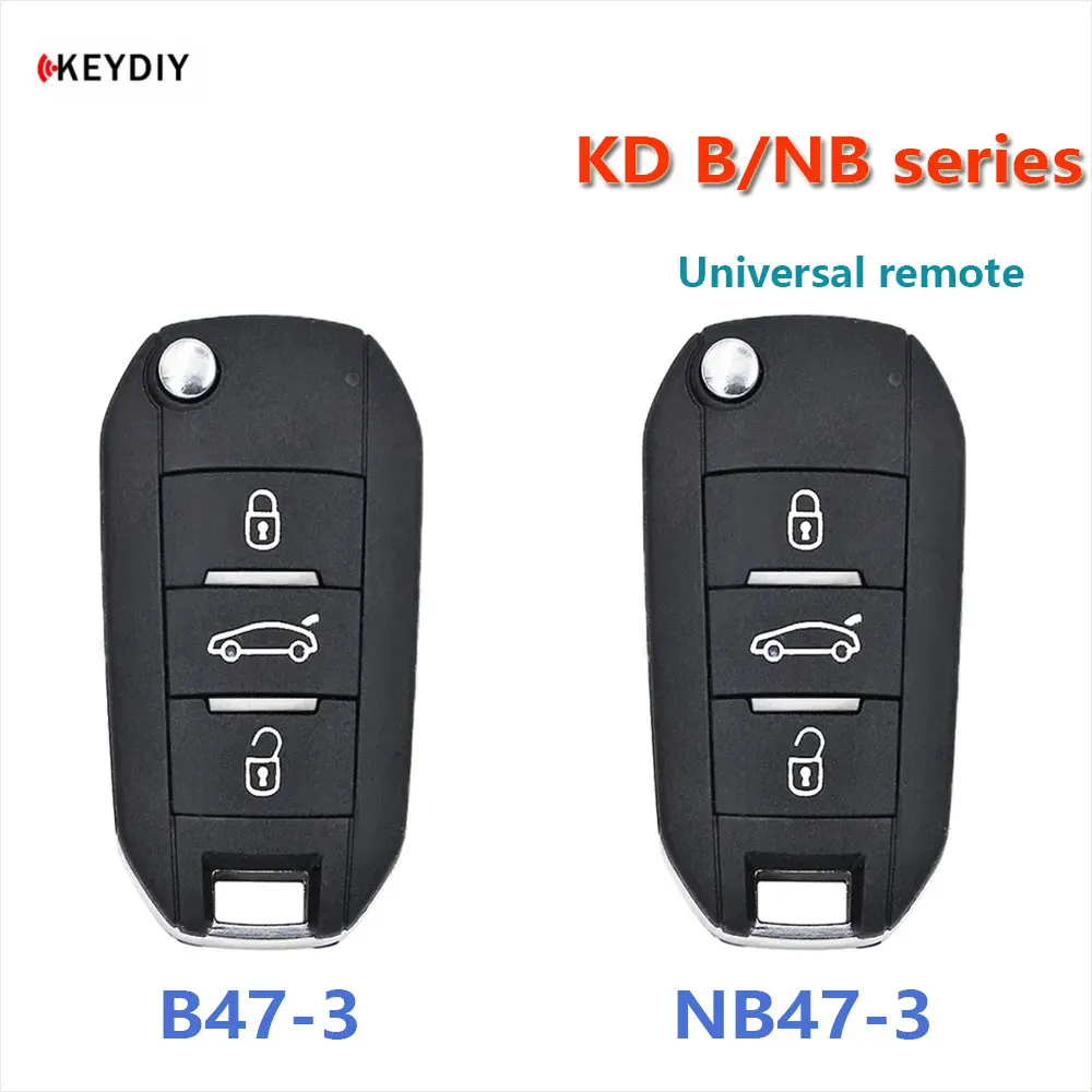 1pcs KEYDIY KD B47-3 NB47-3 Universal Remote Key 3 Buttons B/NB Series Car Remote Key for KD-X2 KD900 Mini KD URG200 KD-MAX