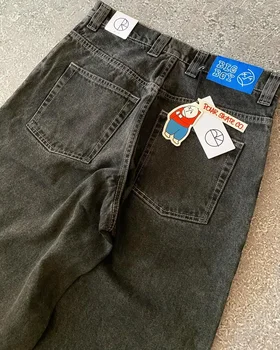 Harajuku Grote Jongen Zilver Zwart Baggy Cargo Broek Vrouwen Streetwear Jeans Gewassen Losse Casual Wijde Pijpen Broek Y 2K Dameskleding