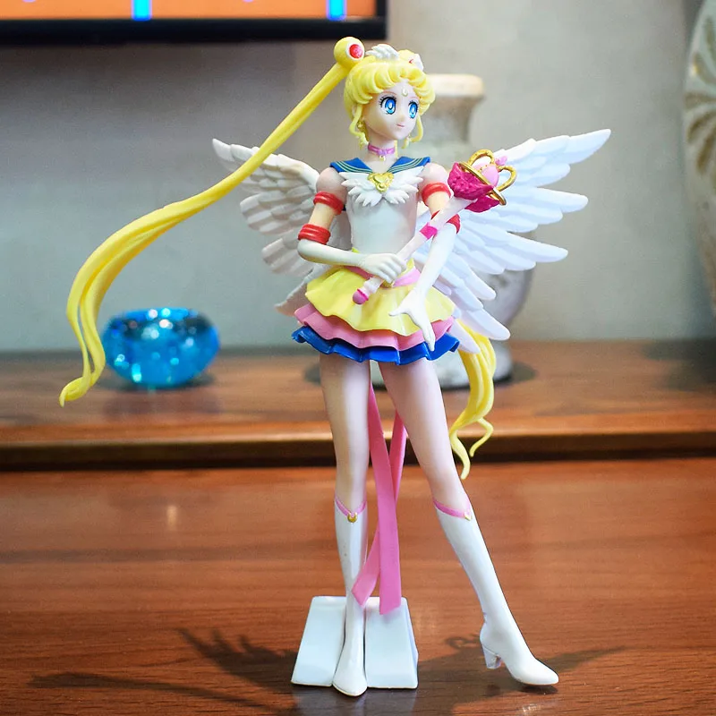 22 cm Nuovo Anime Sailor Moon Figura Sailor Marte Sailor Mercury Action Figures Giocattolo fatto a mano Modello Kawaii Ornamenti da scrivania Regalo