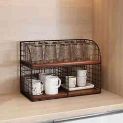 Coffee Bean Storage Rack Coffee Equipment Decoration Multi-Layer Antique Rack Modern Simple Tea Table Surface Storage Rack
