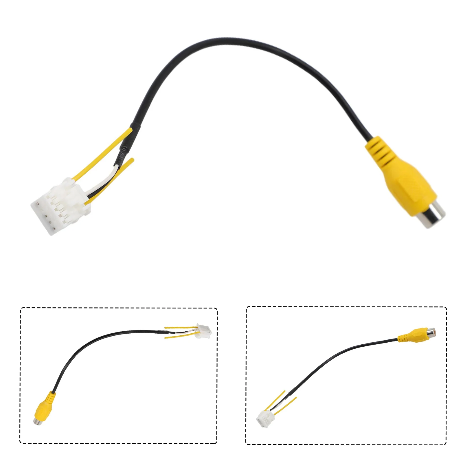 10Pin Camera Adaptor Backup Camera Adaptor High Quality Material Reversing Rear View Yellow And Black Color For Rear View