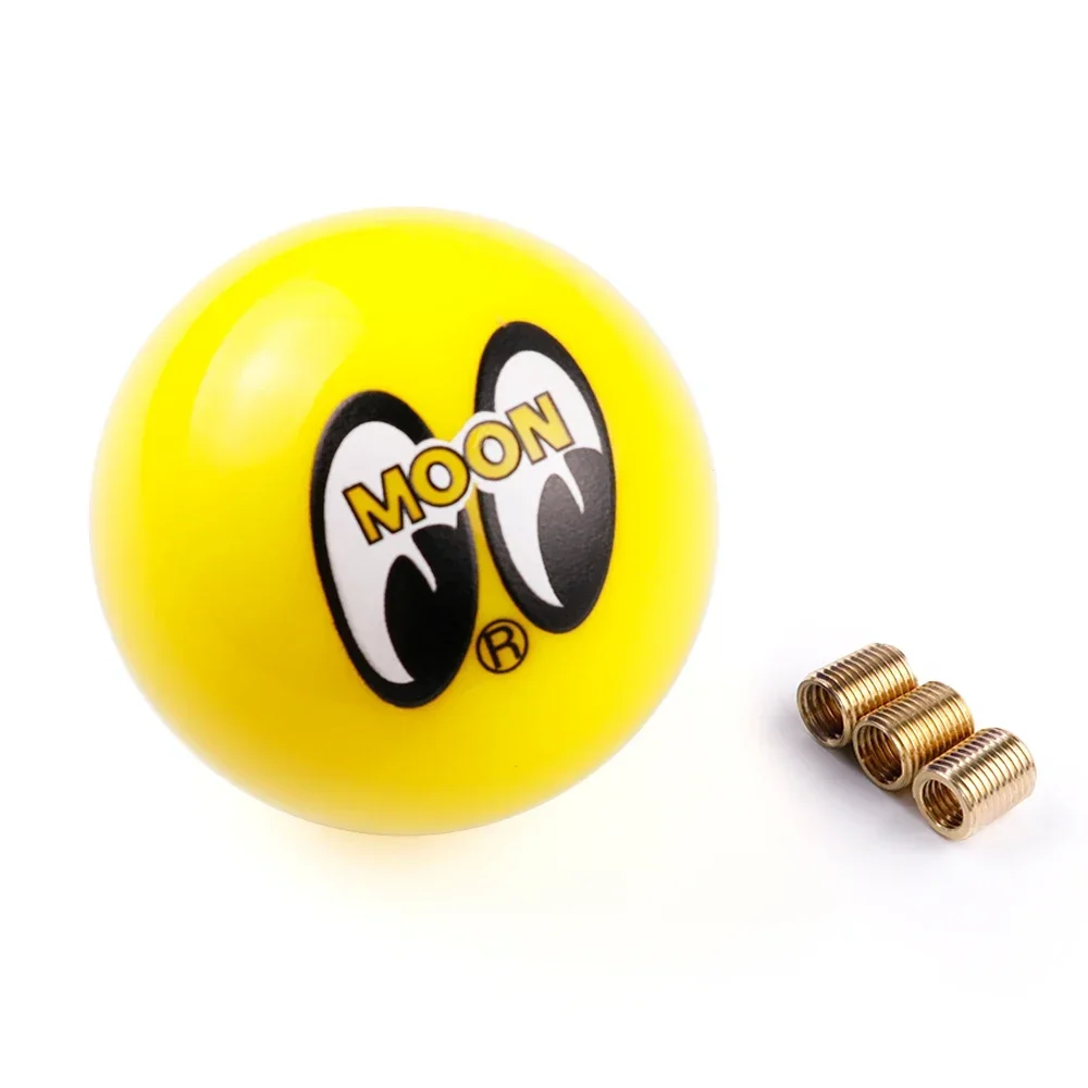 عيون القمر كرة مستديرة ابتسامة الوجه JDM علامة سيارة والعتاد عصا التحول المقبض شيفتر رافعة الرأس #2