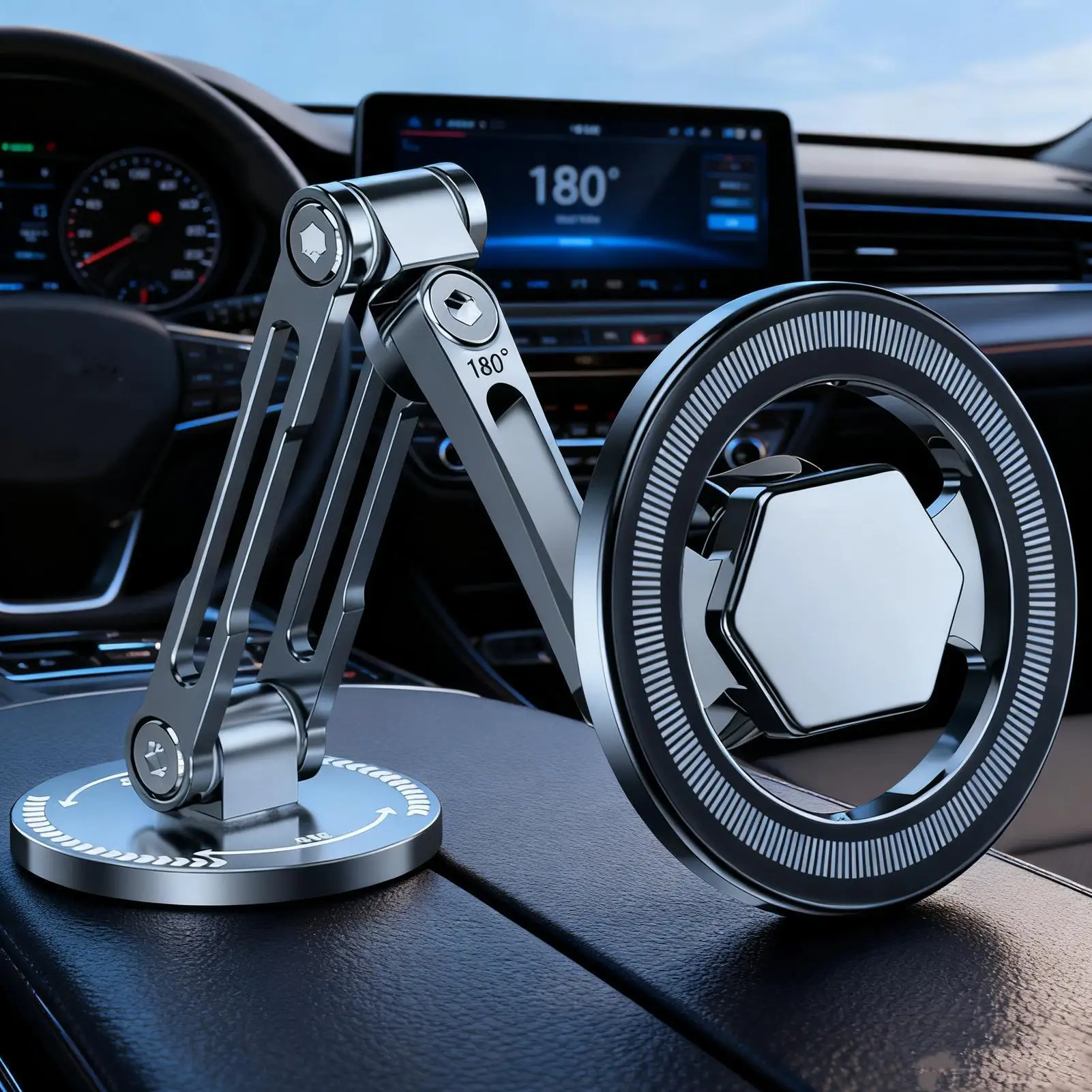 

Магнитное автомобильное крепление, складное регулируемое автомобильное крепление, магнитное крепление для телефона, автомобильные аксессуары для приборной панели, лобовое стекло грузовика