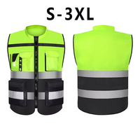 High Visibility Reflective Safety Vest Construction Worker Road Traffic Reflective Work Clothes Motorcycle Cycling Clothes