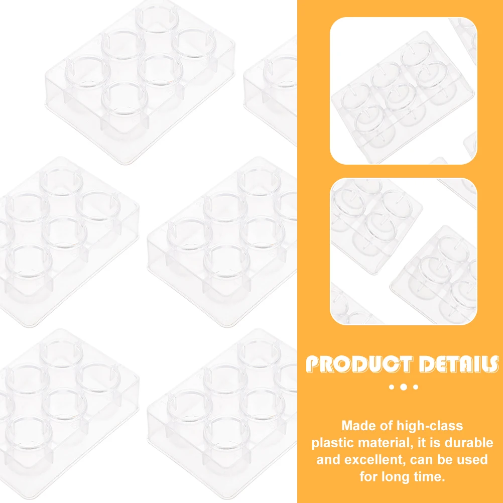 

10pcs Well Plate Reaction Board Plastic 6-Hole Chemical Experiment Plate Lab Reaction Plates For Classroom Teaching