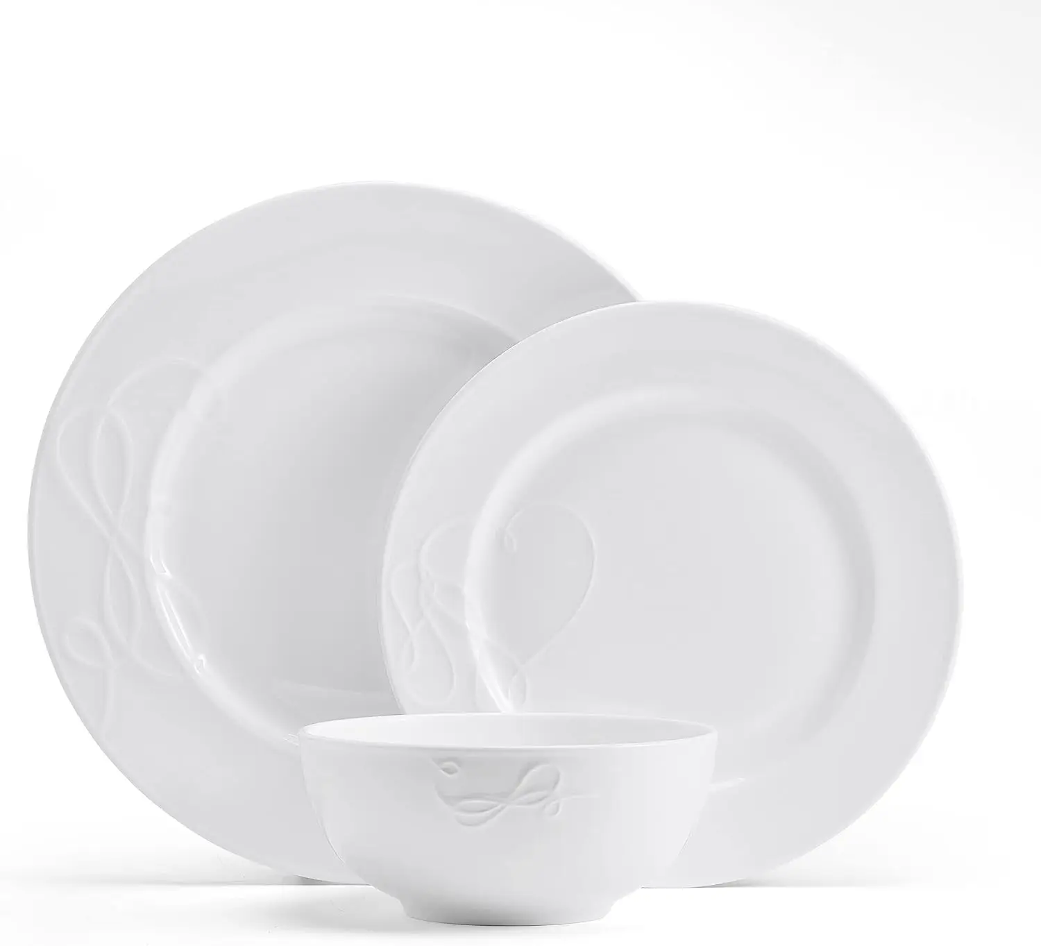 Chip-Resistant White 18-Piece Dinnerware Set, Service for 6