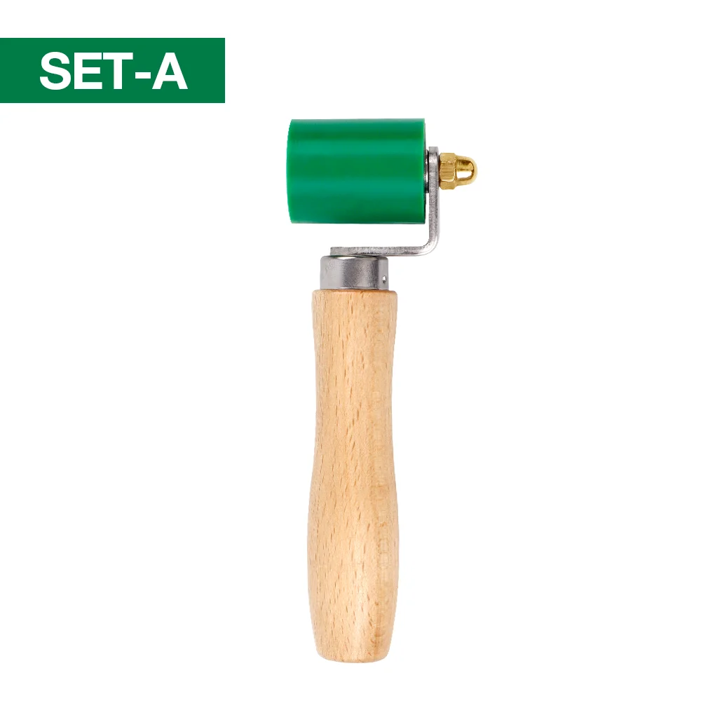 40-mm-Silikon-Handrad, 6-mm-Messing-Druckrolle, manuelles Schweißwerkzeug, hochtemperaturbeständige Druckrolle, Bodenschweißen, geeignet für PVC/TPO/EPDM-Materialien.
