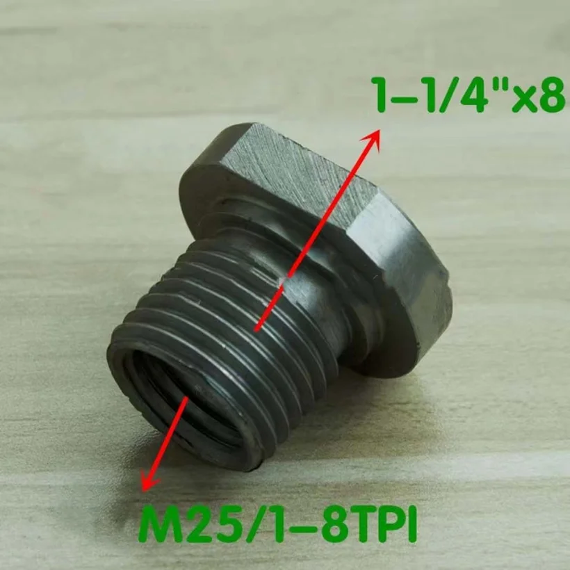 1pc Lathe Headstock Spindle Adapter Thread 1”/8TPI M33 x3.5mm M18 -2.5mm Chuck Insert Wood Turning Woodworking Tool Accessories