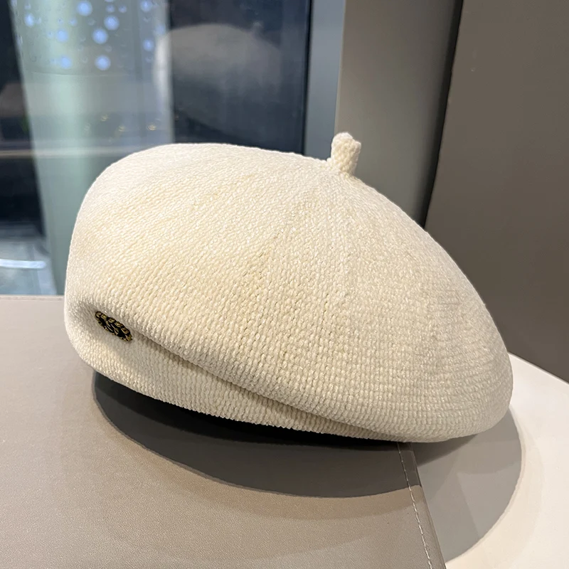 قبعة تريكو من الصوف البريطاني ، قبعة برعم التصميم ، قبعة الفنان الصغير ، ضوء الأطفال ، الفاخرة ، إظهار الوجه والخريف والشتاء