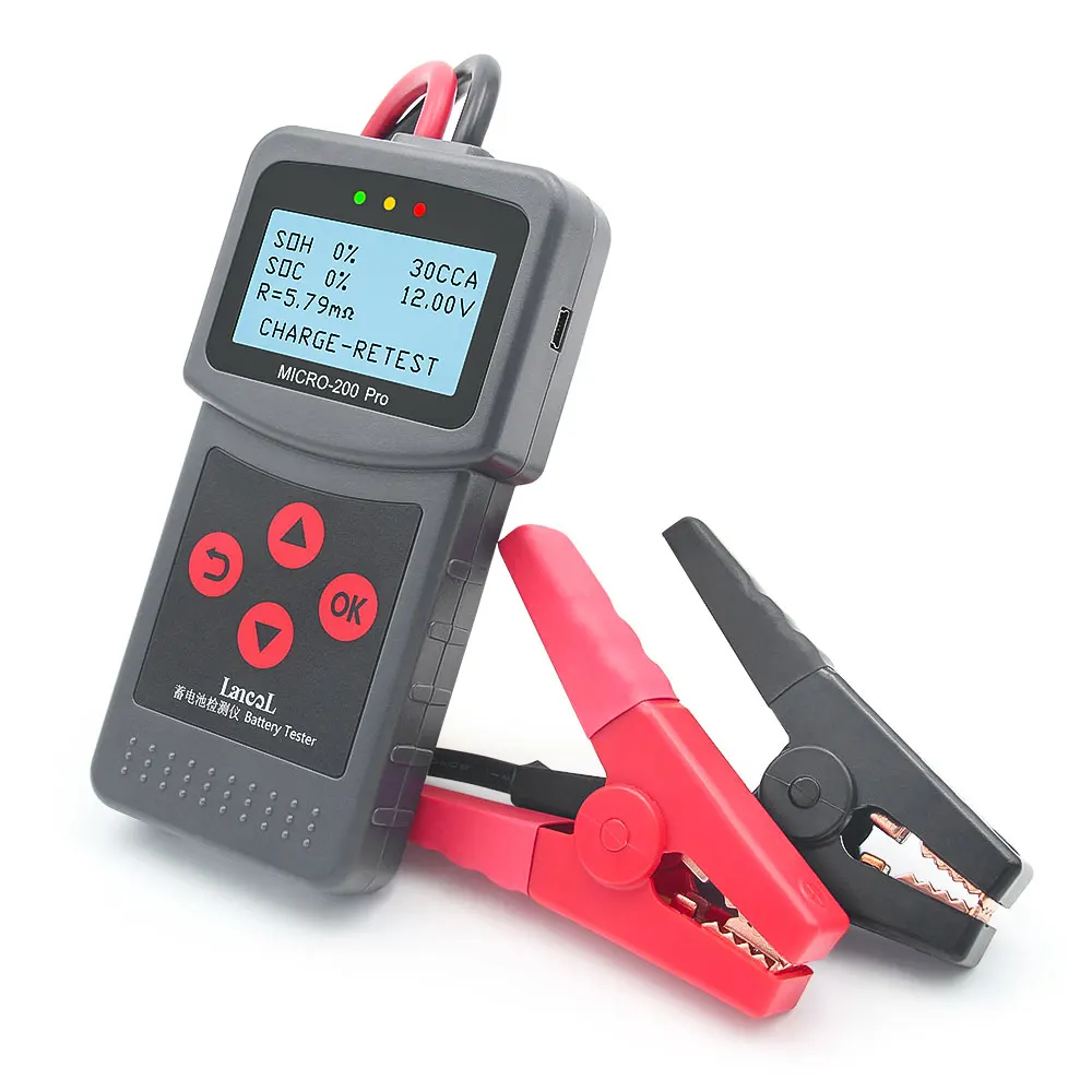Lancol Micro200Pro 12V 24V Auto- und Motorrad-Batterietester 40 bis 2000CCA Startstrom- und Lade-Batterie-AGM-Gel-Kapazitätsanalysator-Werkzeuge – Detail 17