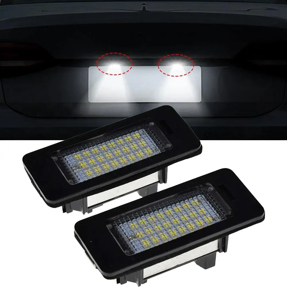 2pcs For BMW E39 E60 License Plate Light White No Error Led Number License Plate Light For BMW E90 E91 E92 E61 E60 E70 E71