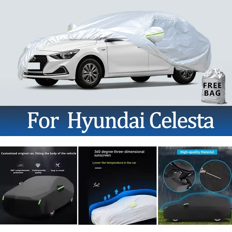 

Для Hyundai Celesta автомобильный чехол уличные защитные чехлы снежный солнцезащитный козырек водостойкий пылезащитный внешний УФ автомобильные аксессуары