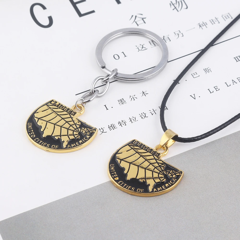 Death Stranding Keychain Sam's Dream Catcher Odradek Terrain Scanner Badge Pins Amelie Bridget Keyrin Men Women Backpack Jewelry