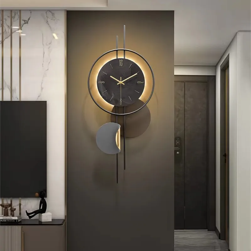 Living Room LED Wall Clock Modern Luxury Mute Number Clocks Interior Stylish Elegant Clock Nordic Large Wall Watch Room Decor