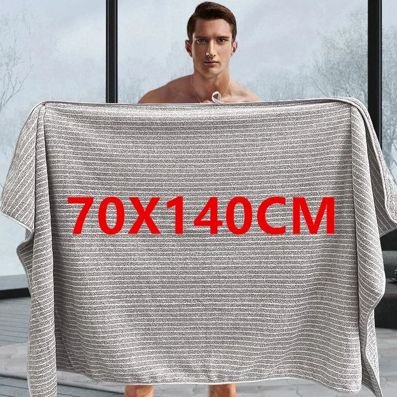 Bamboo Charcoal Coral Velvet Bath Towel For Adult Soft Absorbent Bamboo Carbon Fiber Household Bathroom Towel Sets SPORTS grey