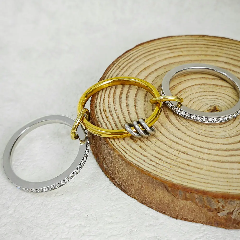 الجليد خارج تشيكوسلوفاكيا الفولاذ المقاوم للصدأ التراص خواتم للنساء متعدد الارتباط متصلة سبينلي حلقة كومة مجموعة مجوهرات الأصابع هدية اتجاهات 2025 #4