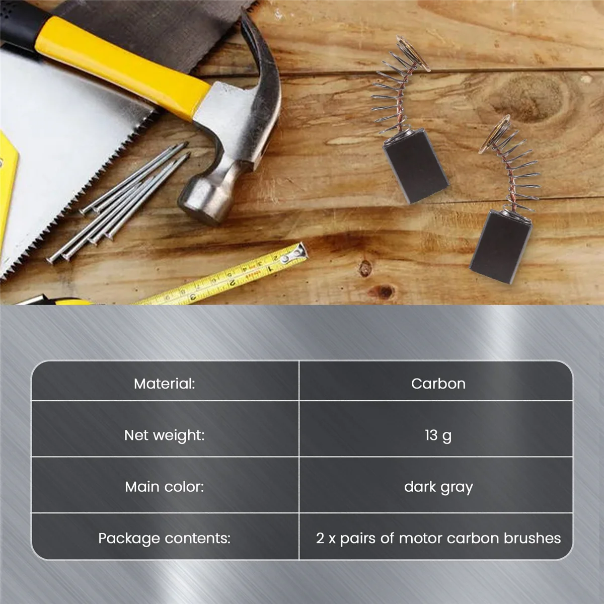 A03V 2 คู่ 12 x 9 x 6 มม. แปรงถ่านหิน เครื่องมือไฟฟ้าสําหรับมอเตอร์เพอร์คัชชันไฟฟ้า