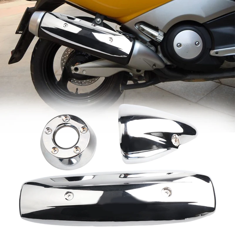 

For TMAX500 TMAX 500 Tmax500 2001-2005 Motorcycle Exhaust Muffler Heat Shield Guard Chrome Plated Muffler Cover