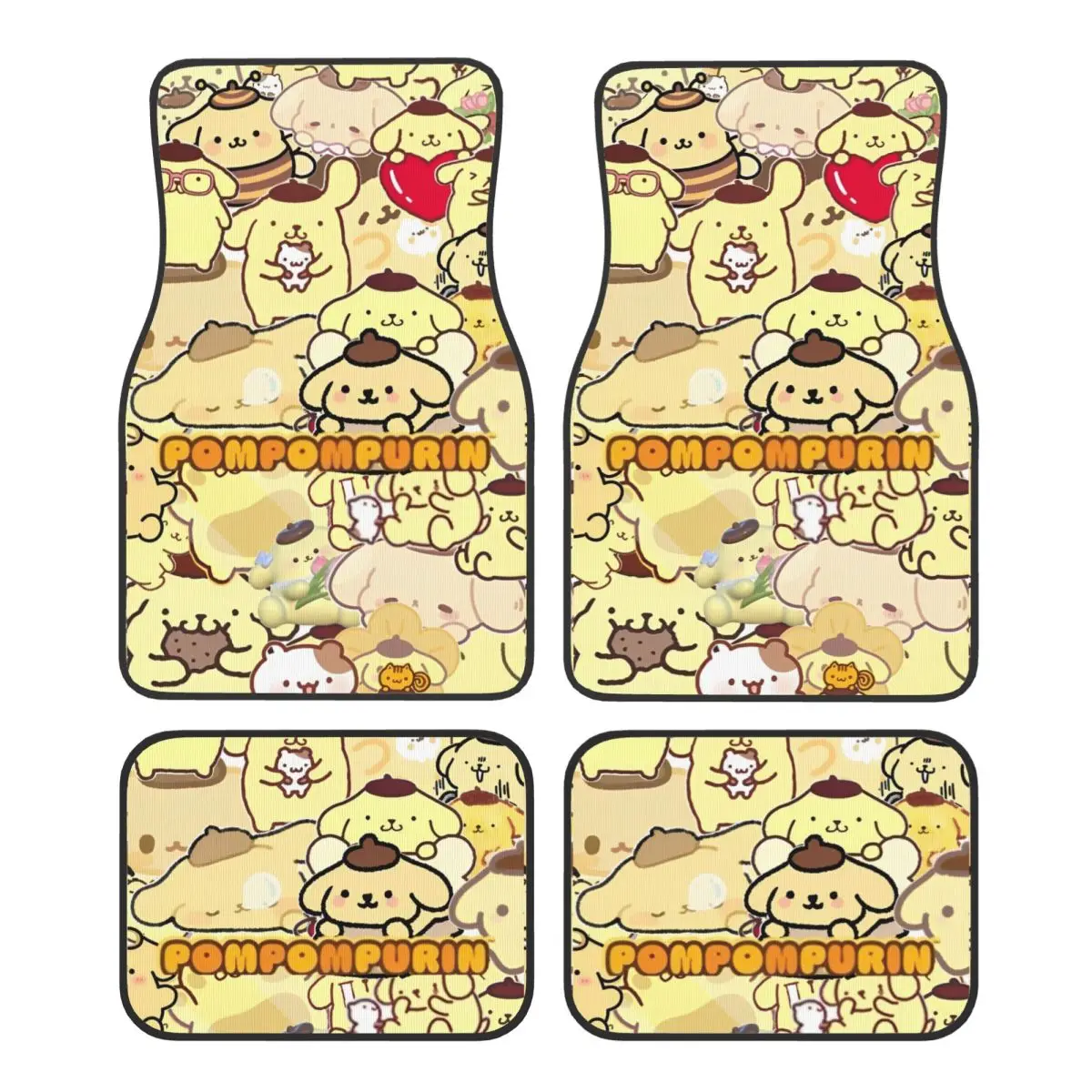 

Pompompurin Floor Mats for Cars All-Weather Anti-Slip Floor Mats Liner Full Set Car Accessories