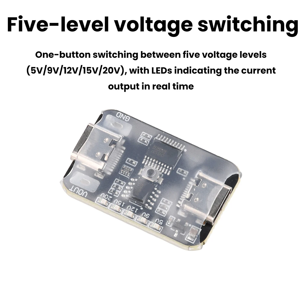 PD-Schnelllade-Attrappe-Modul mit einstellbarer Spannung 5V-20V Ausgang PD2.0/3.0 für Alterungstest von Typ-C-Ladegeräten – Detail 5