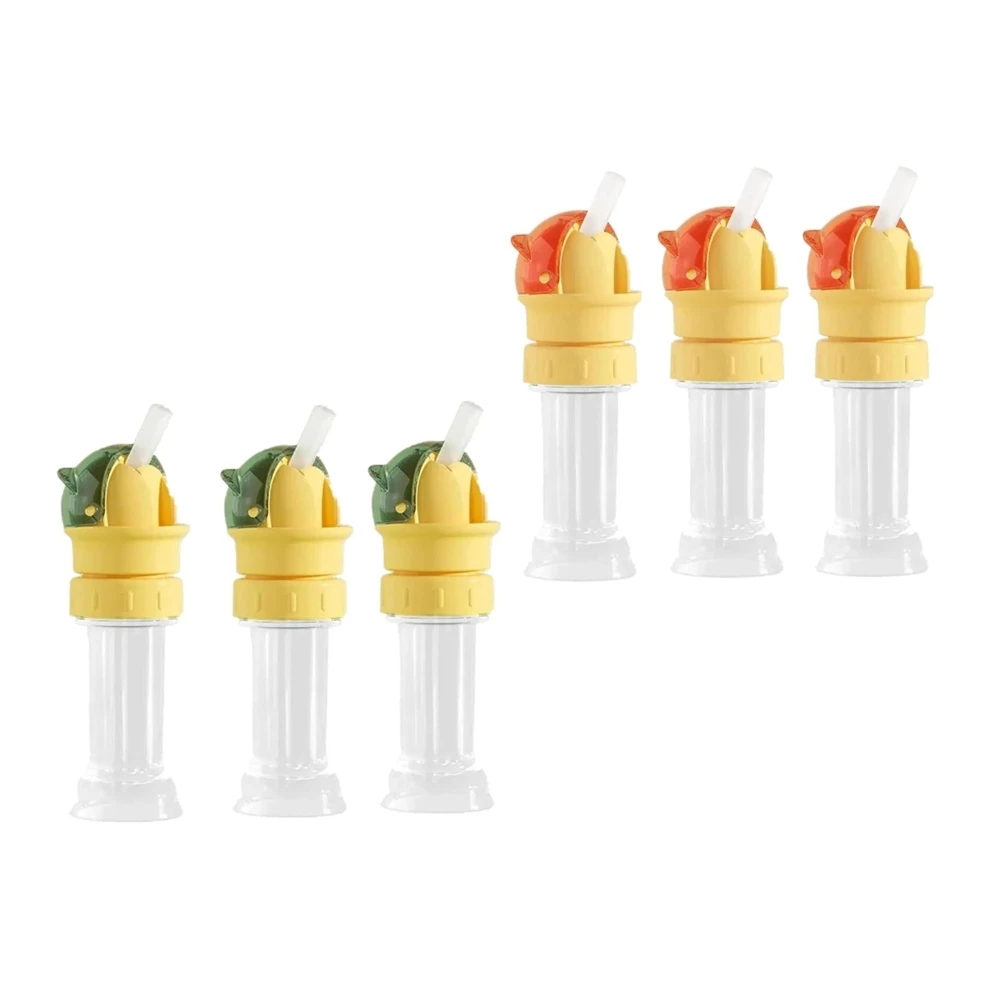 6PCS Reusable Children Beverage Water Bottle Straw Lid Water Bottle Straw Cover Water Bottle Spout Adapter for Kids