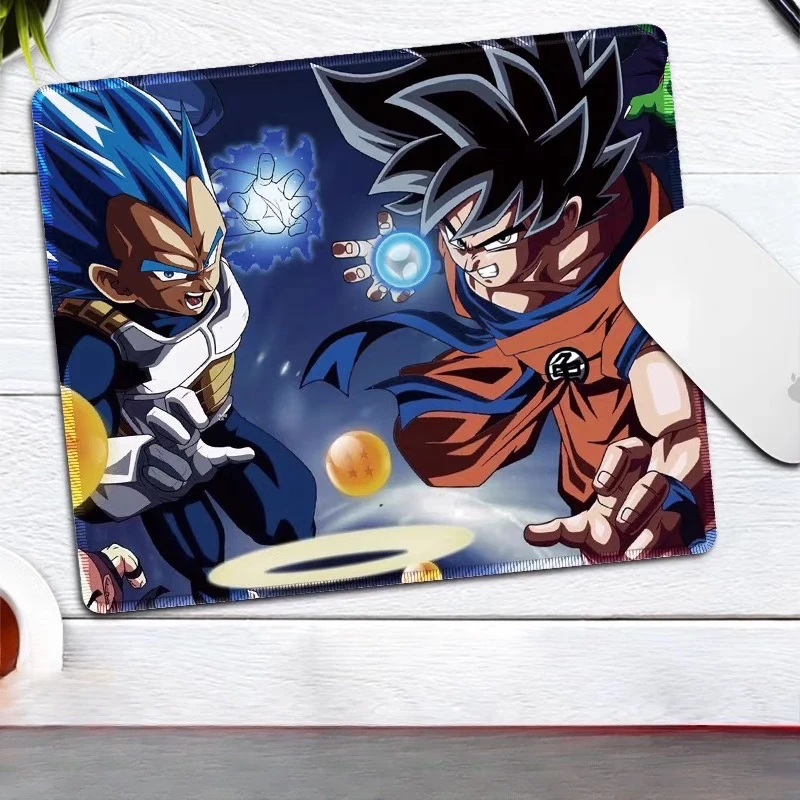 Anime Dragon Ball Small Leather Mouse Pad Son Goku Vegeta Gohan Bick Frisatranks Desk Mouse Pad Boys Gaming Non-slip Mouse Pad