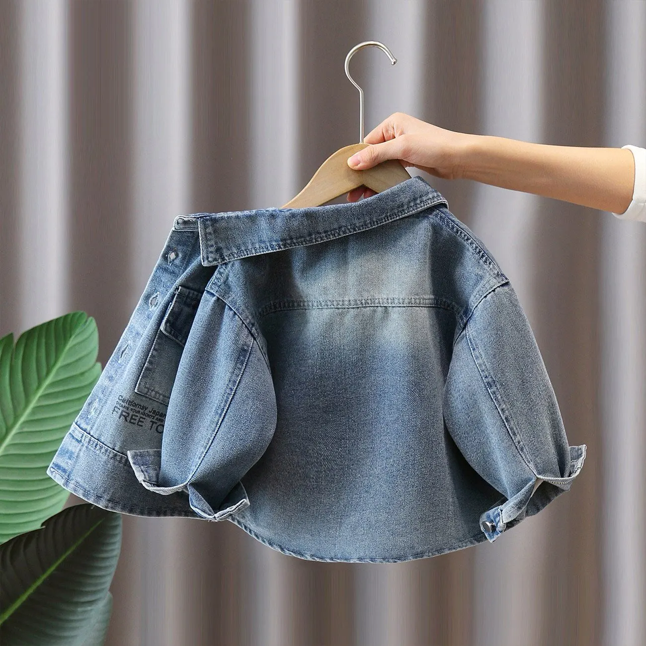Fashion Spring Autumn Children's Flip Collar Jacket Boys Baby Casual Deinm Coat New