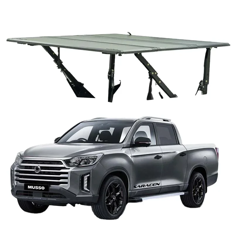 4x4 accessories Pickup Folding hard Lift-up tri-fold bed cover For Ssangyong MUSSO