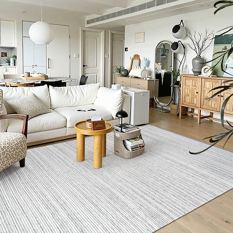 

No Glue Carpet Living Room Washable Cotton Bedroom Area Rug Modern Simple Home Sofa Coffee Table Floor Mat Vintage Study Rug