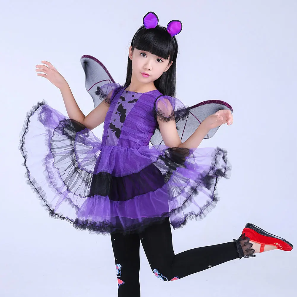 

1 комплект, плащ ведьмы, детский карнавальный костюм, платье на Хэллоуин, креативное легкое прочное платье для Хэллоуина, вечерние принадлежности для выступлений на сцене