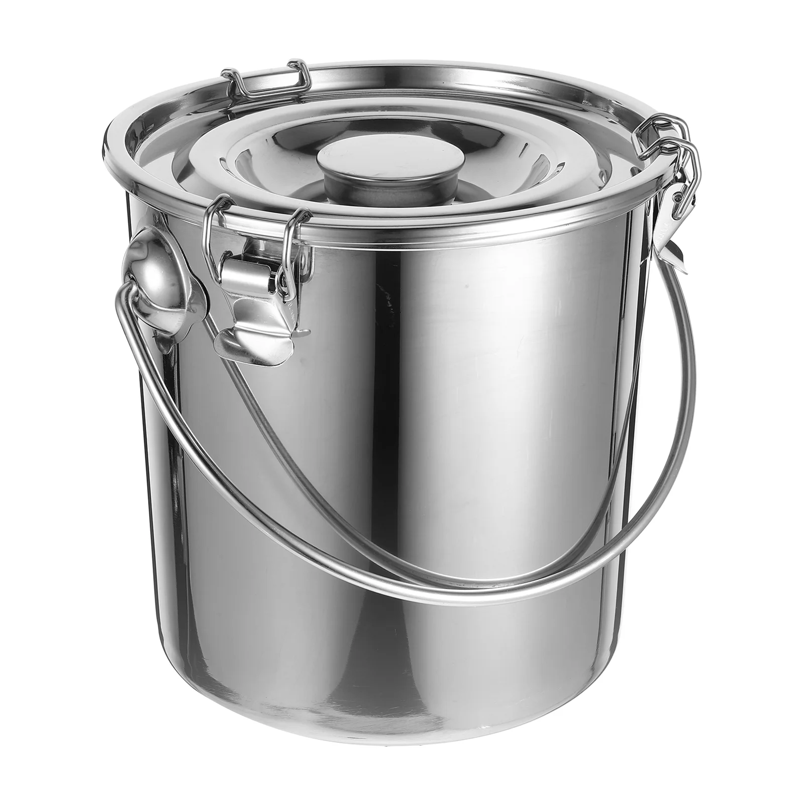 

Sealed Pail Kitchen Canisters Stainless Steel Oil Container Grease Disposal Cooking