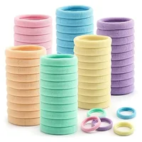 Elastic Seamless Hair Scrunchie 50 Pack No Damage Ponytail Holder for Women Black Gentle Hair Ties - Image 4