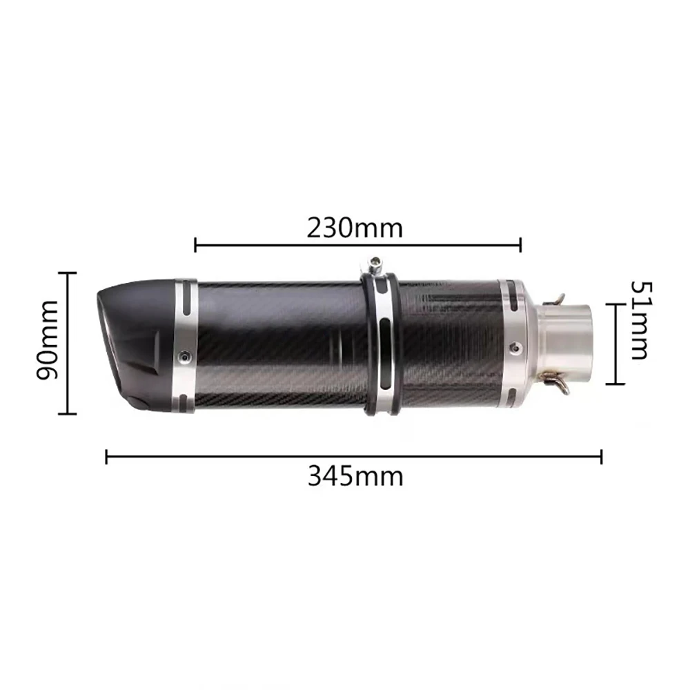 51mm Motorcycle Exhaust Muffler Pipe Escape Moto With DB Killer for Z1000 Z900 GSR600 FZ6N R1 R6 R3 view 3